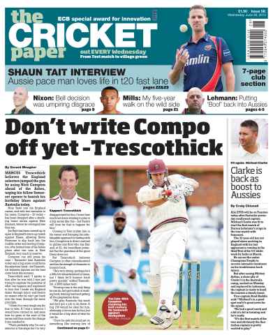 The Cricket Paper issue Wednesday 26th June 2013