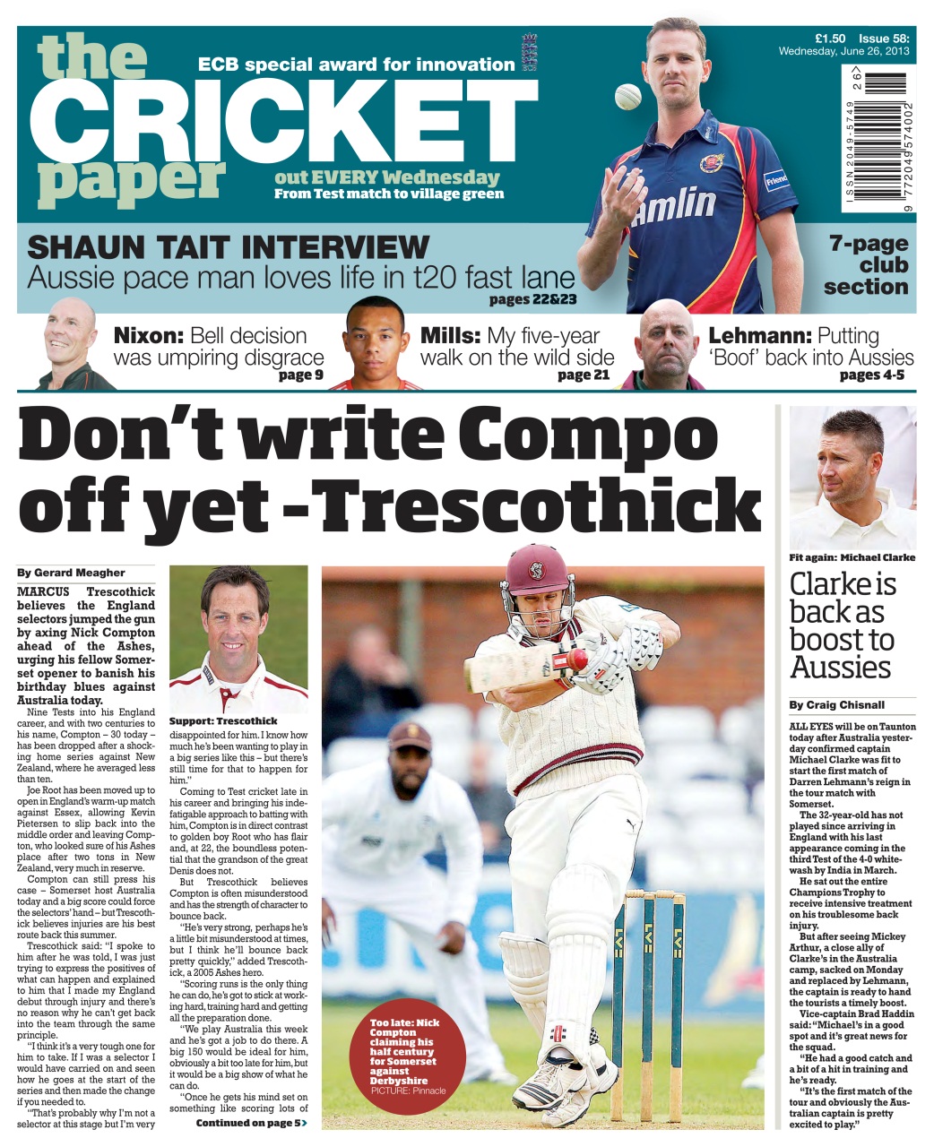 The Cricket Paper Preview Pages