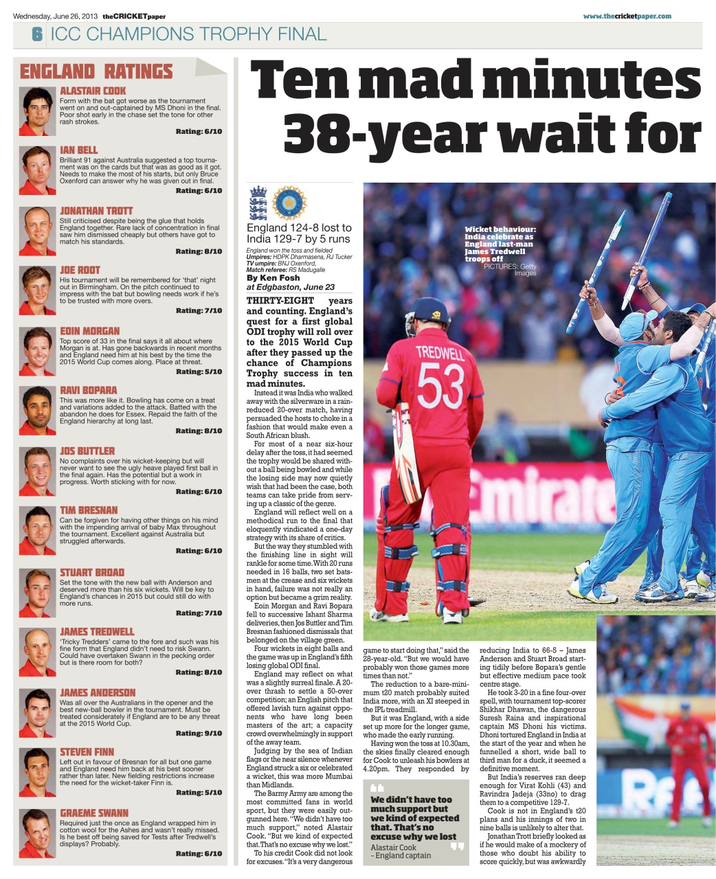 The Cricket Paper Preview Pages
