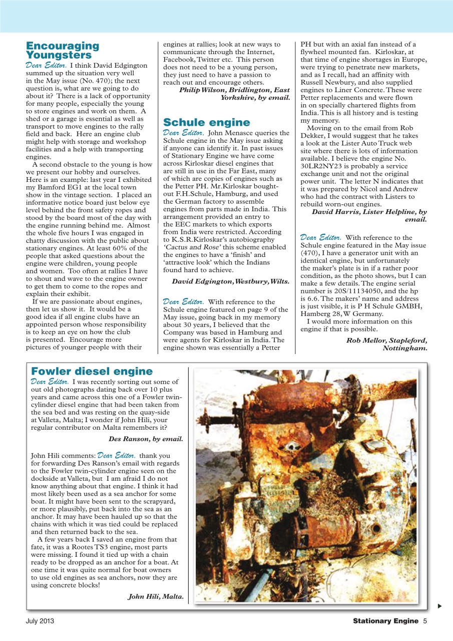 Stationary Engine Preview Pages