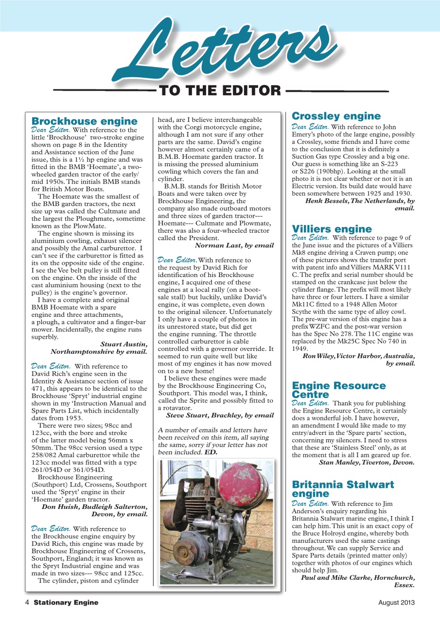 Stationary Engine Preview Pages