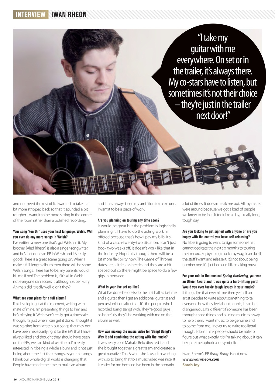 Acoustic Preview Pages