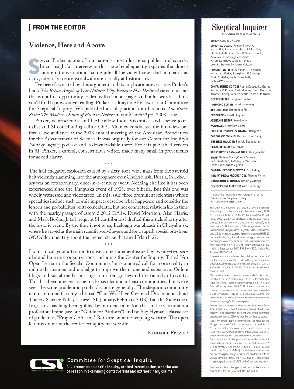 Skeptical Inquirer Preview Pages