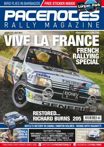 Pacenotes Rally magazine issue Issue 113 - July 2013
