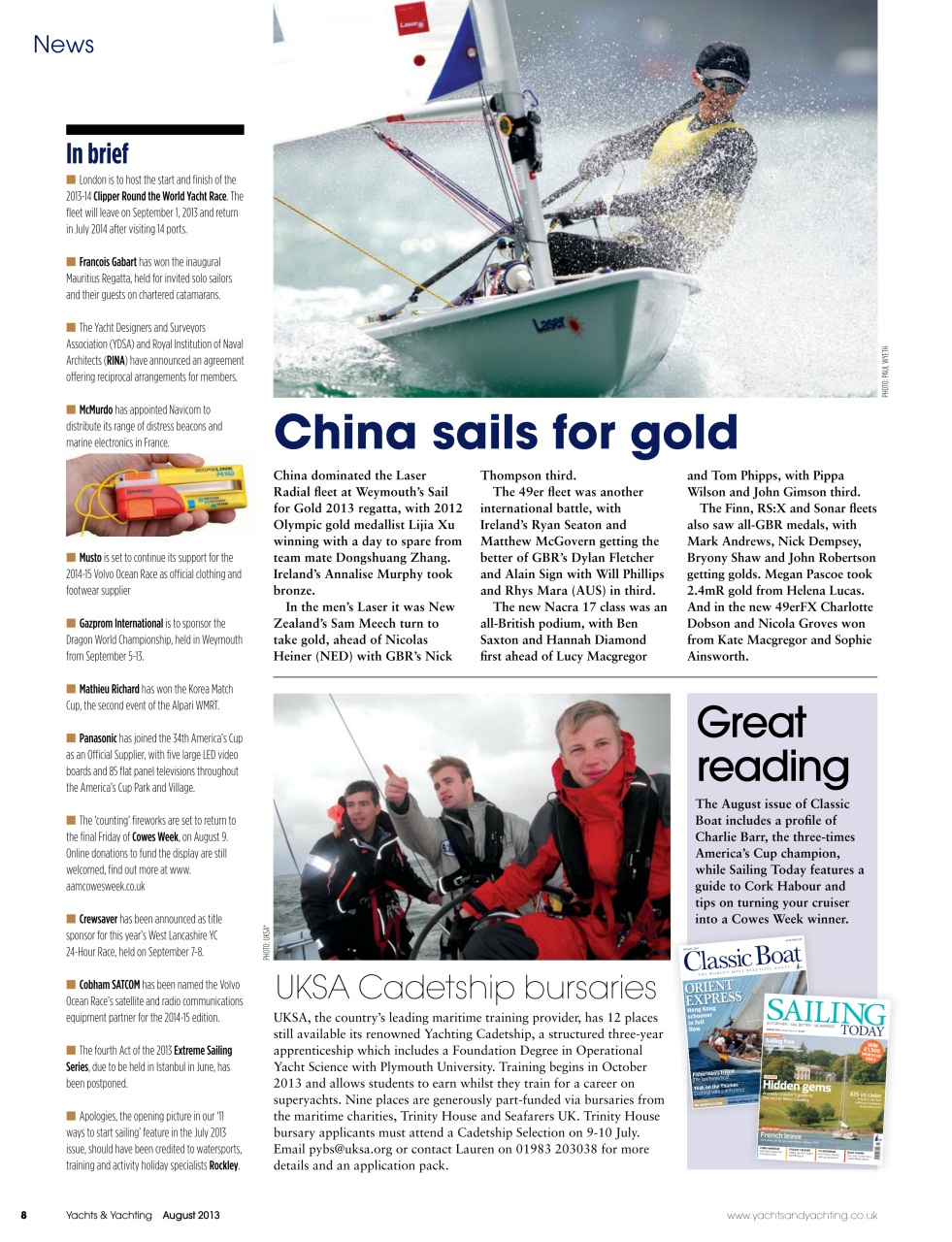 Yachts & Yachting Preview Pages