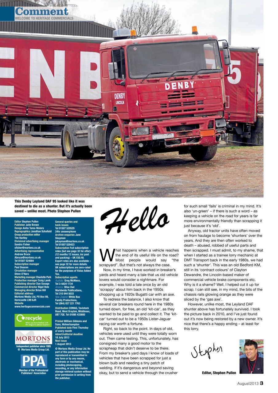 Heritage Commercials Magazine Preview Pages