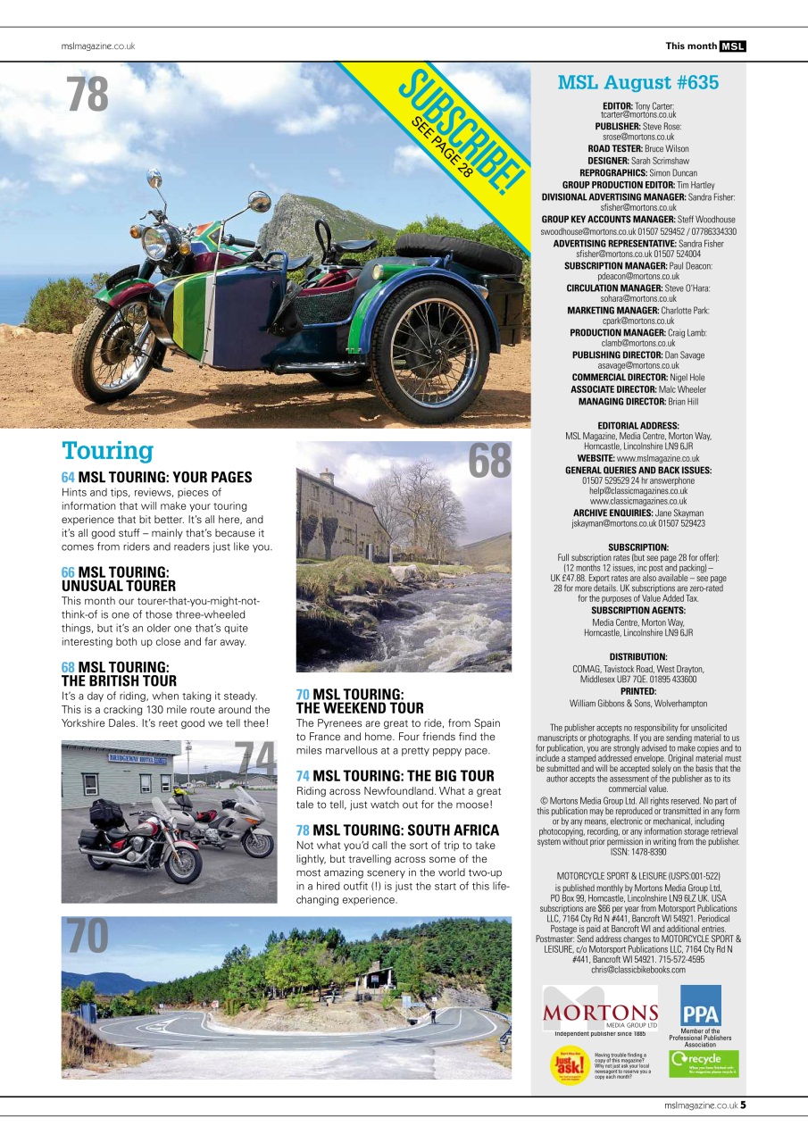 Motorcycle Sport & Leisure Preview Pages