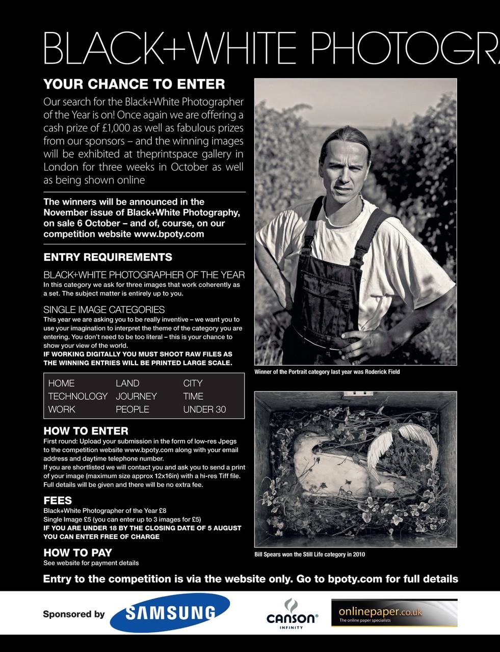 Black+White Photography Preview Pages