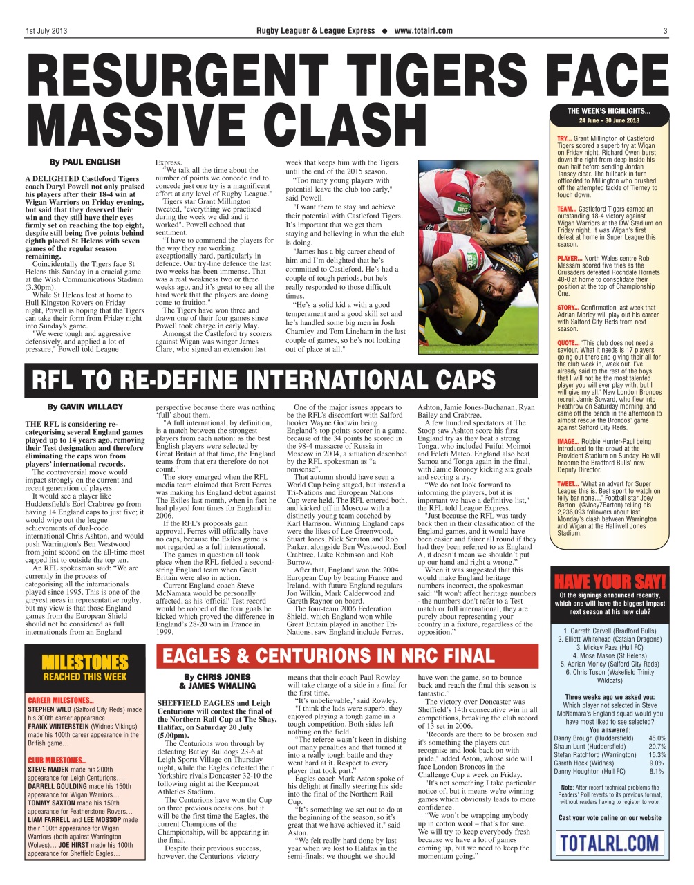 League Express Preview Pages