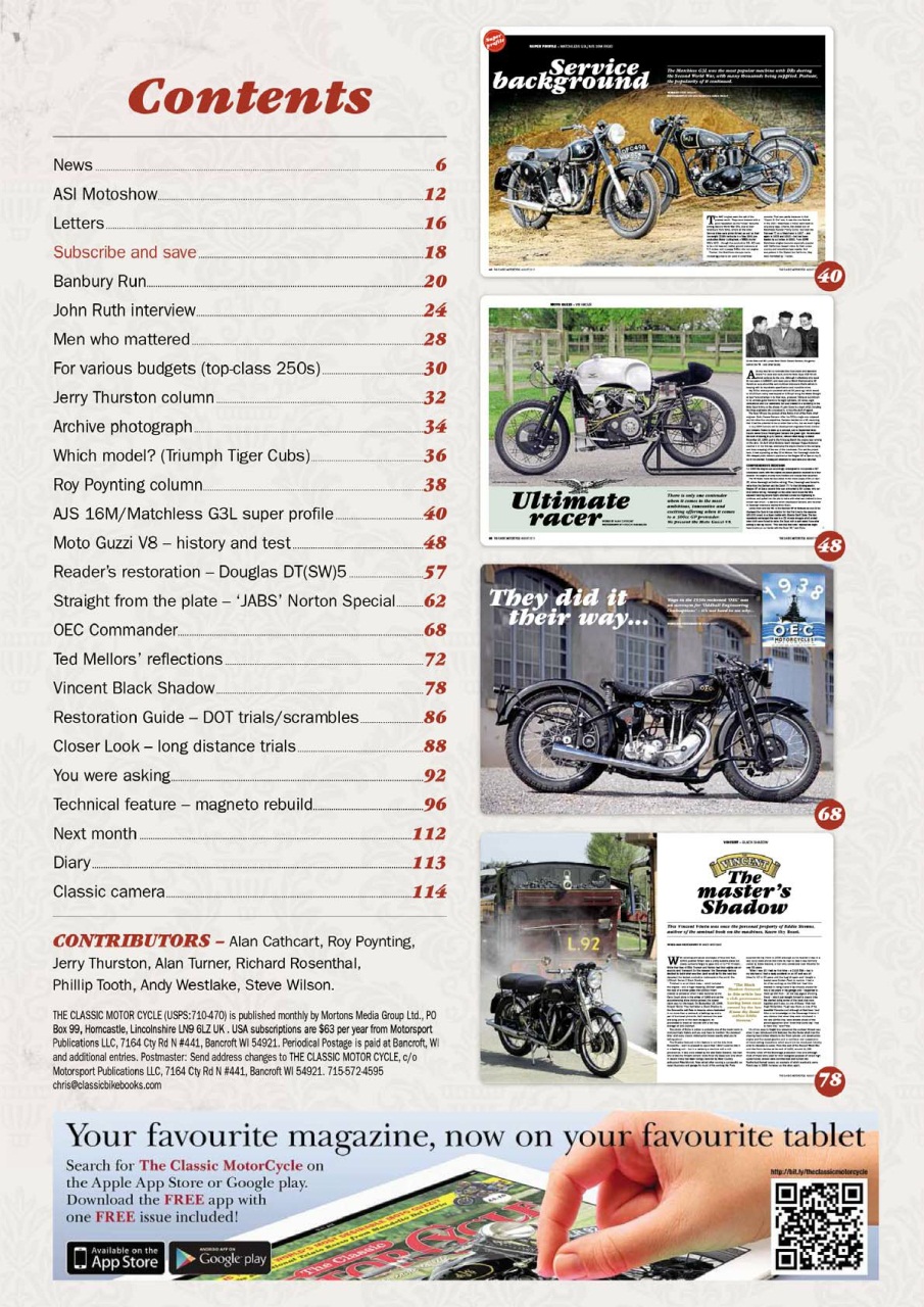 The Classic MotorCycle Preview Pages