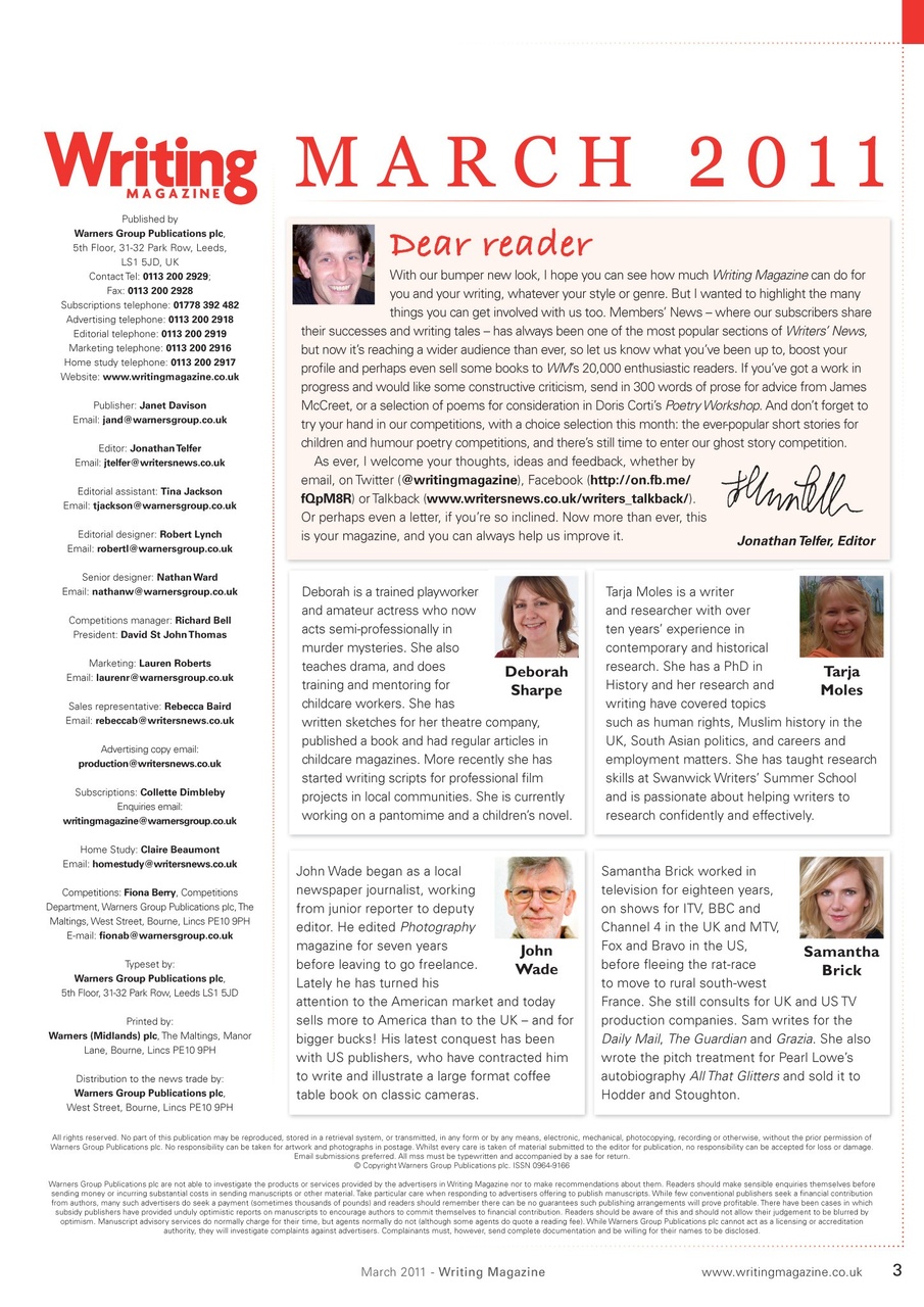 Writing Magazine Preview Pages