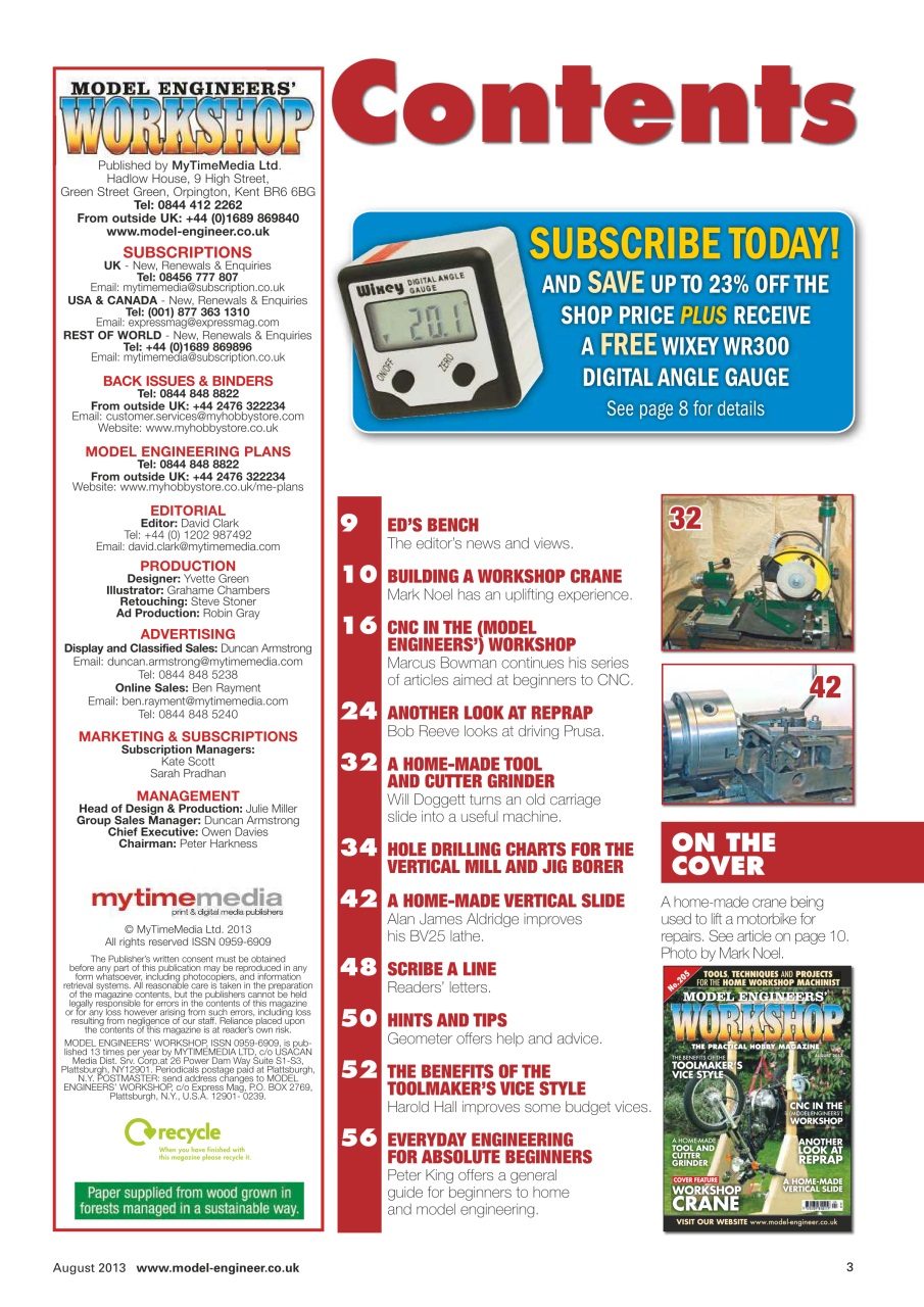 Model Engineer & Workshop Magazine Preview Pages