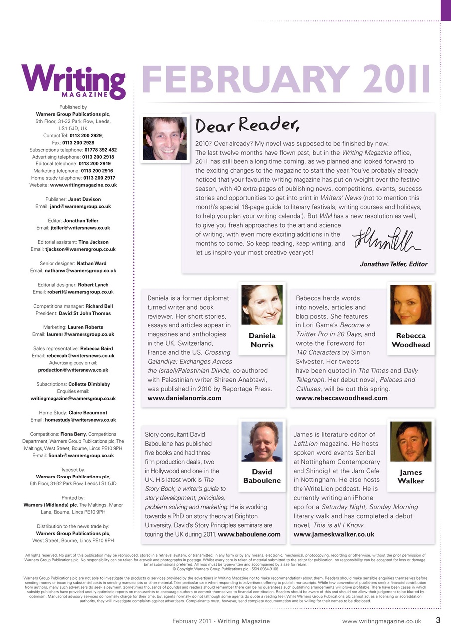 Writing Magazine Preview Pages