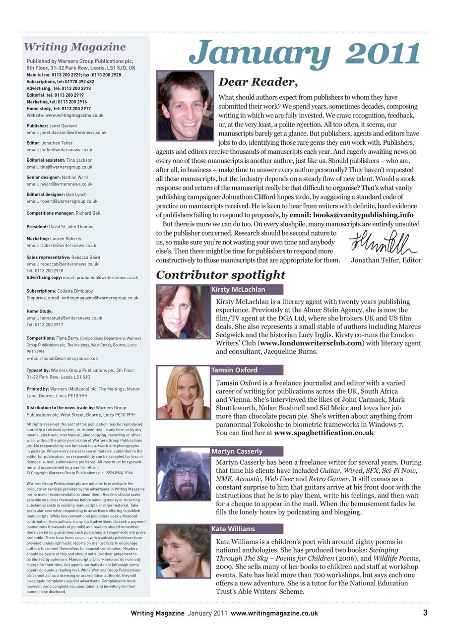 Writing Magazine Preview Pages