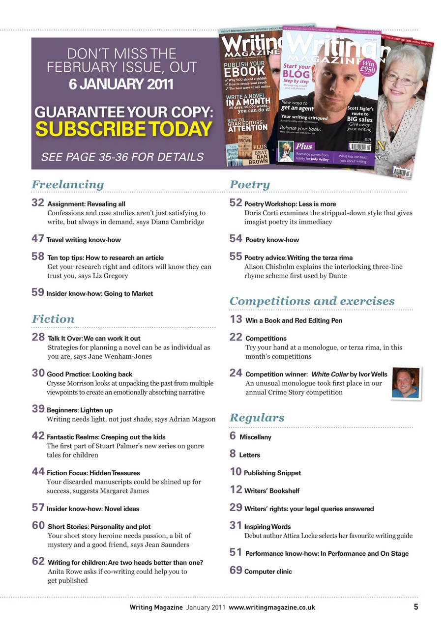 Writing Magazine Preview Pages