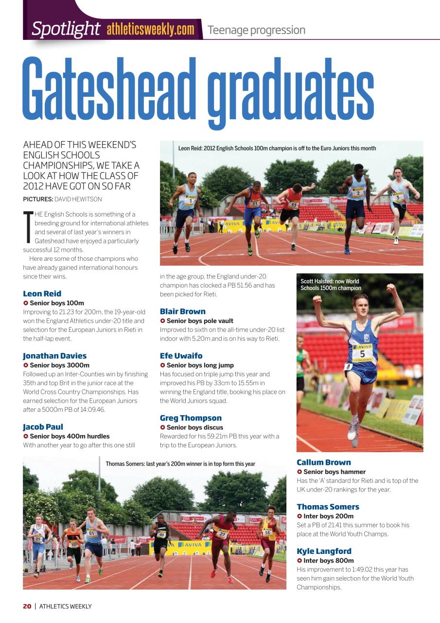 AW – Athletics Weekly Magazine Preview Pages