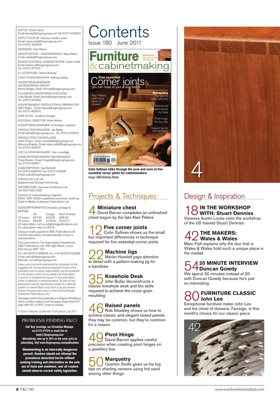 Furniture & Cabinetmaking Preview Pages