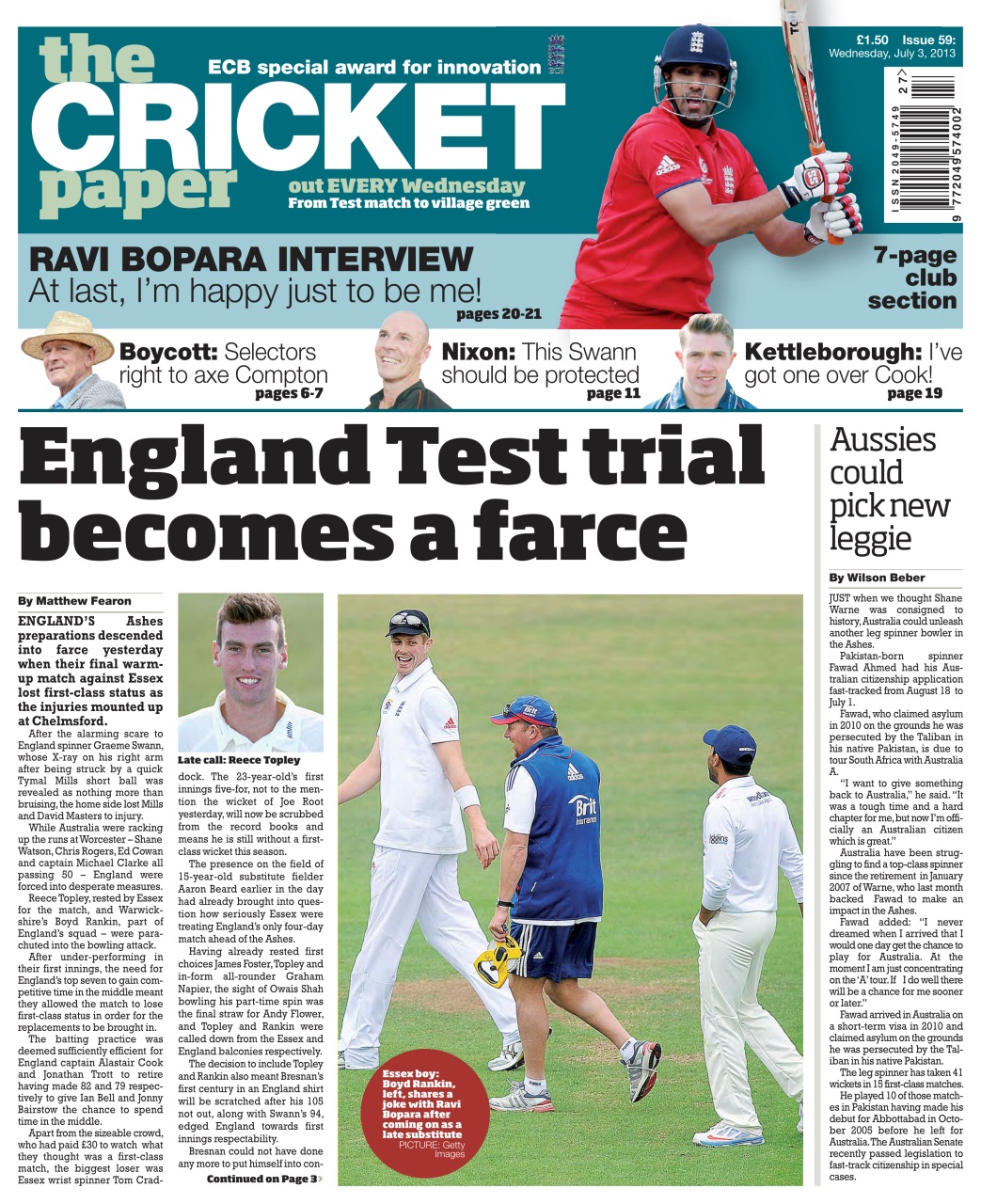 The Cricket Paper Preview Pages