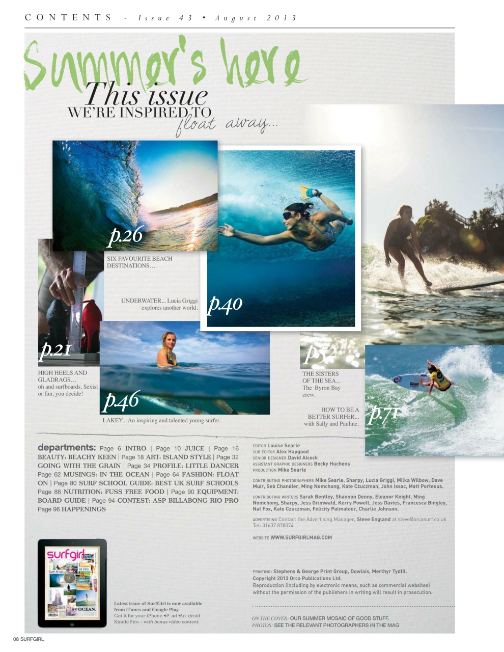 SurfGirl Magazine Preview Pages