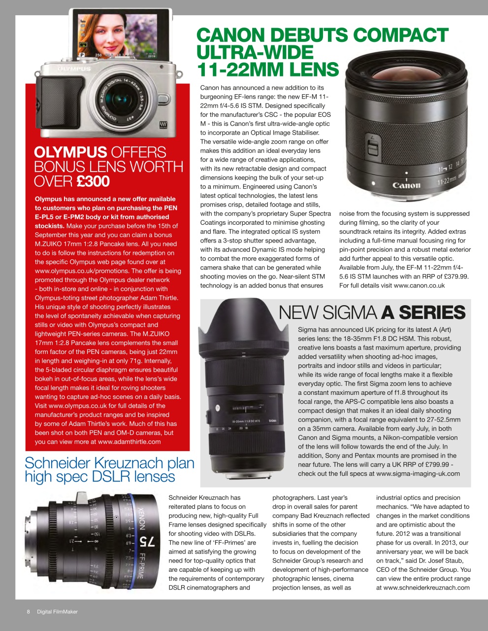 Digital FilmMaker Preview Pages