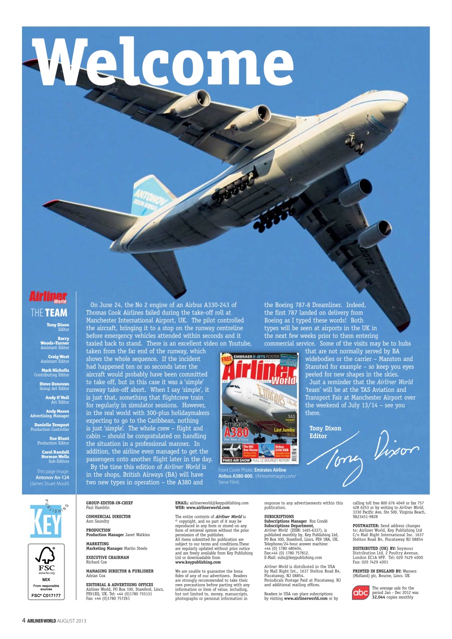 Airliner World Preview Pages