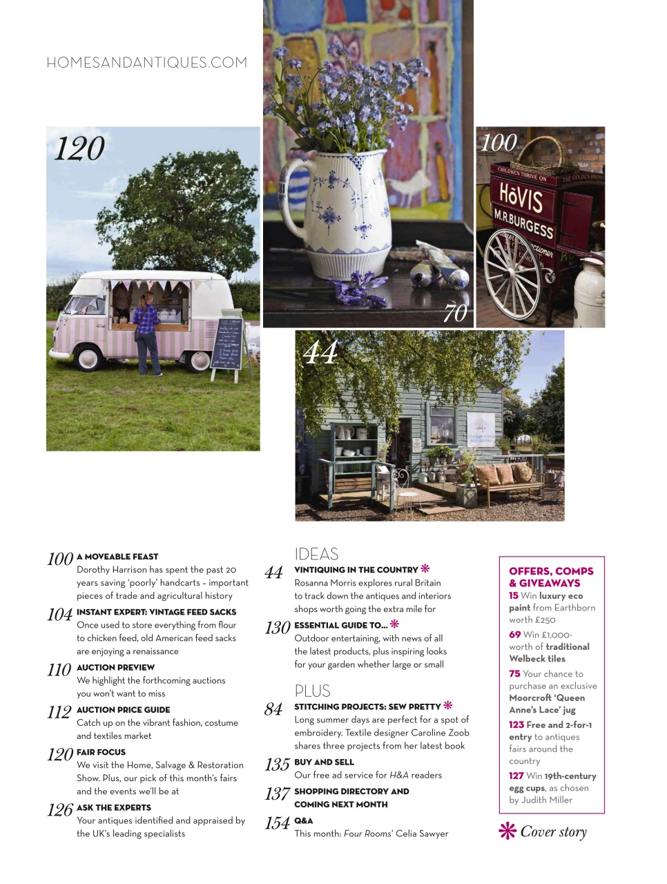 Homes & Antiques Magazine Preview Pages