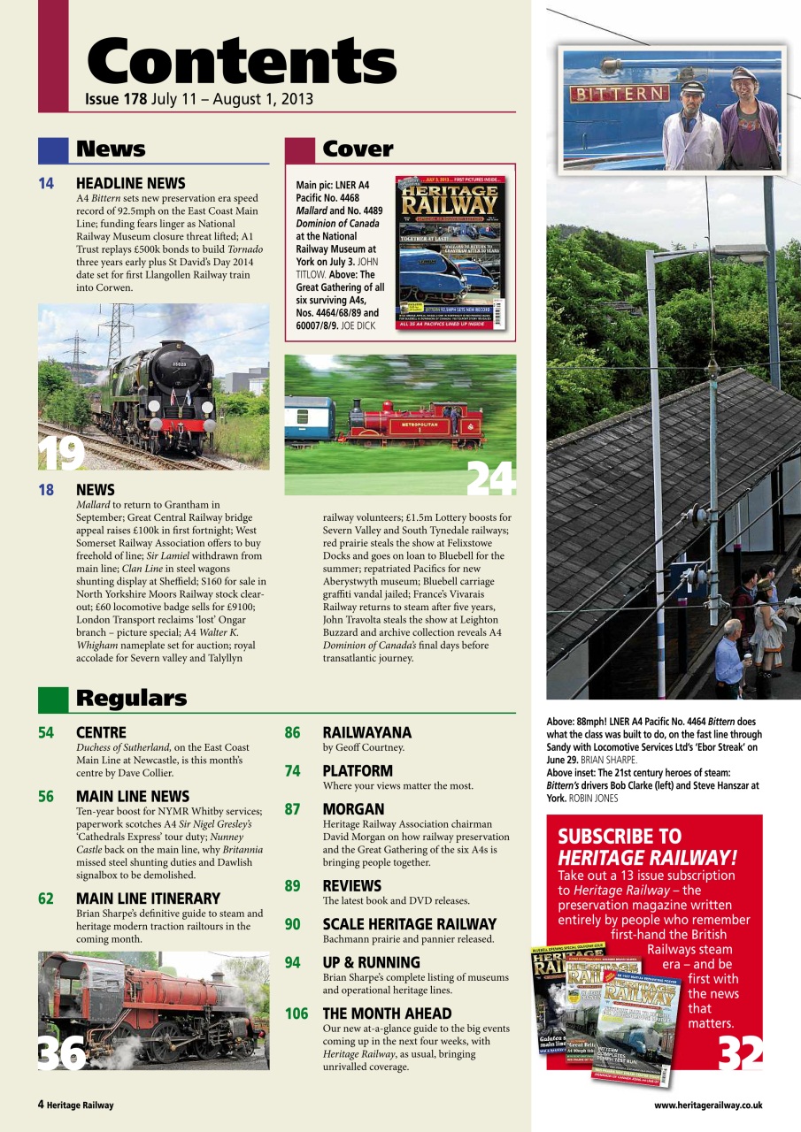 Heritage Railway Preview Pages
