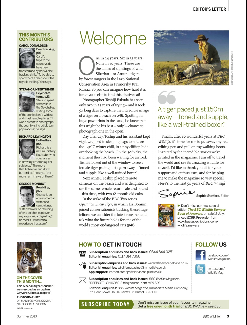 BBC Wildlife Magazine Preview Pages