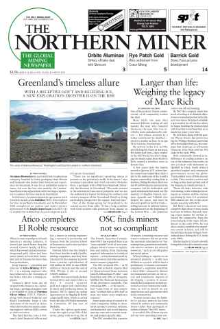 The Northern Miner issue Vol. 99 No. 21