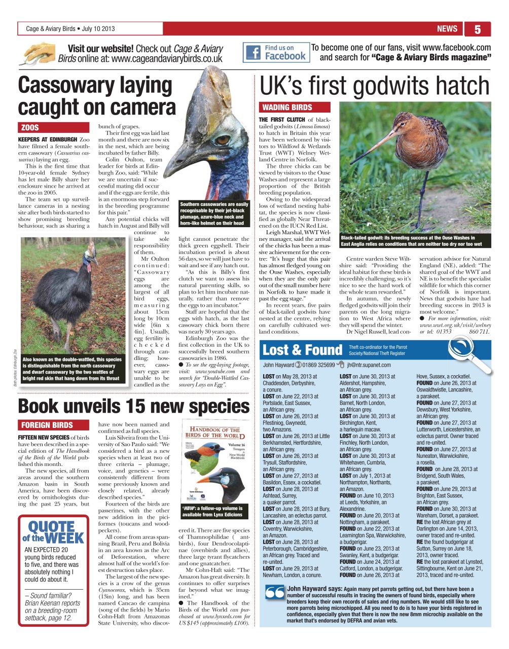 Cage & Aviary Birds Preview Pages