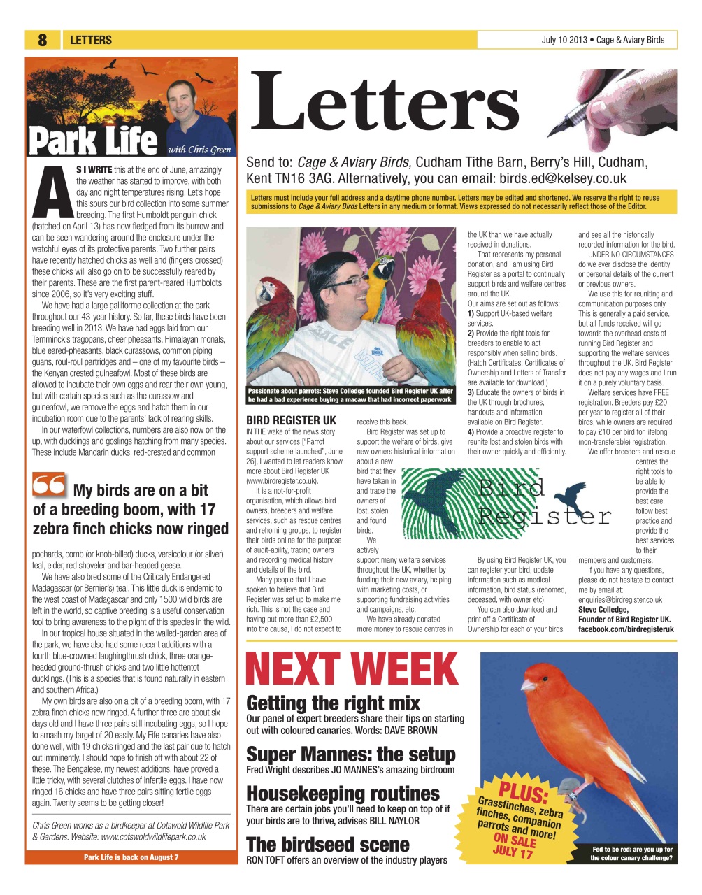 Cage & Aviary Birds Preview Pages