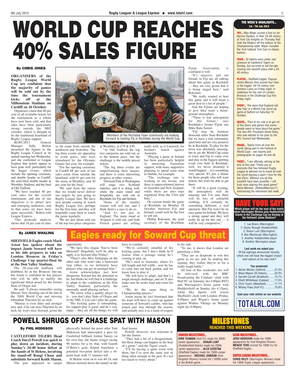 League Express Preview Pages