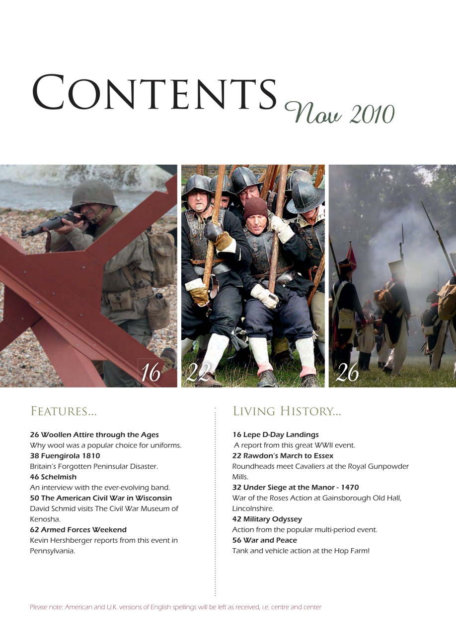 Skirmish Living History Preview Pages