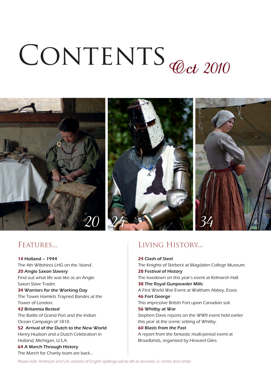 Skirmish Living History Preview Pages