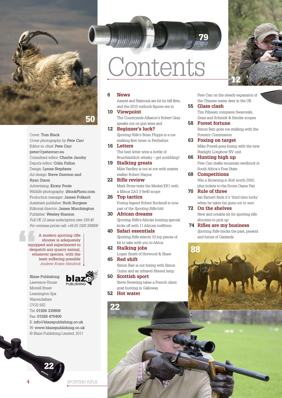 Sporting Rifle Preview Pages