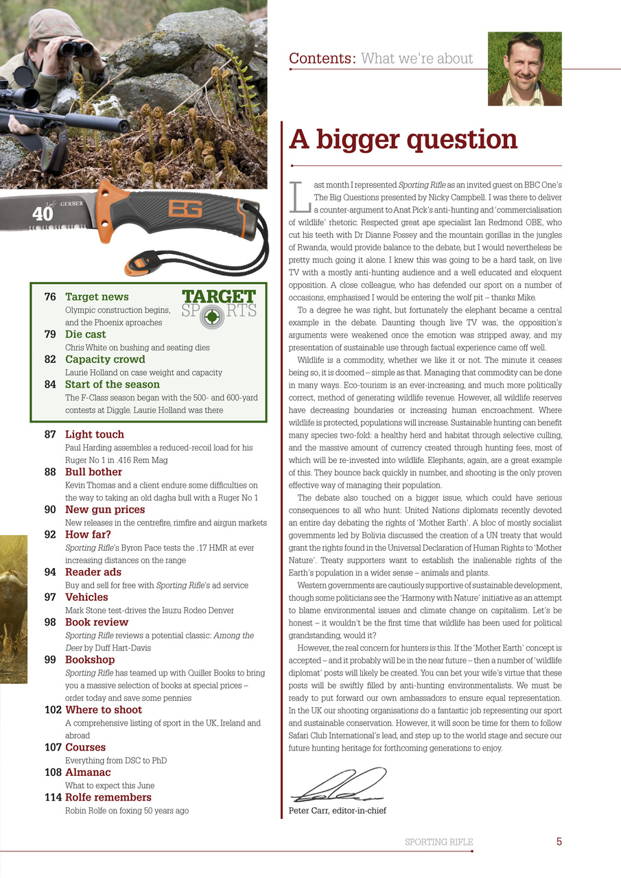 Sporting Rifle Preview Pages