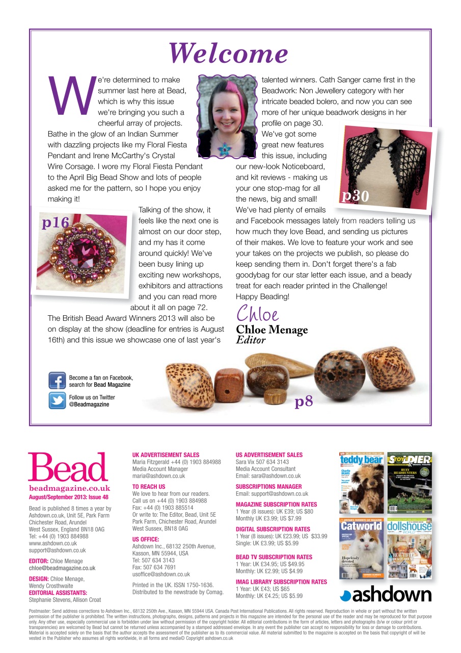 Bead & Jewellery Magazine Preview Pages