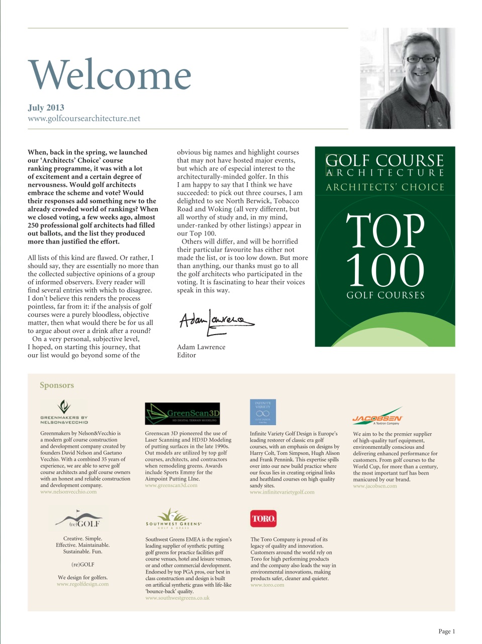 Golf Course Architecture Preview Pages