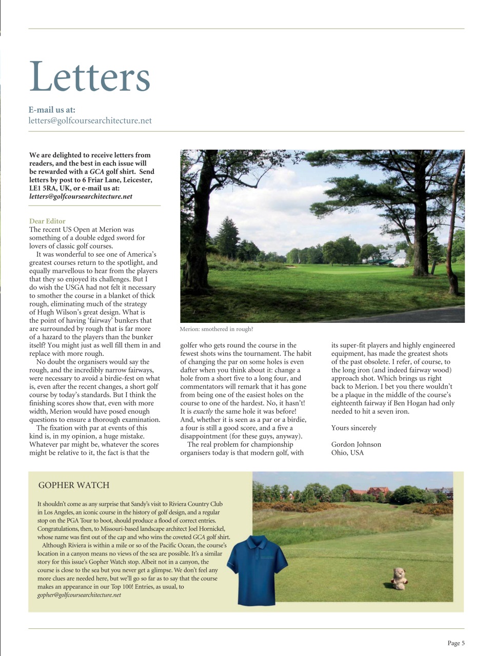 Golf Course Architecture Preview Pages