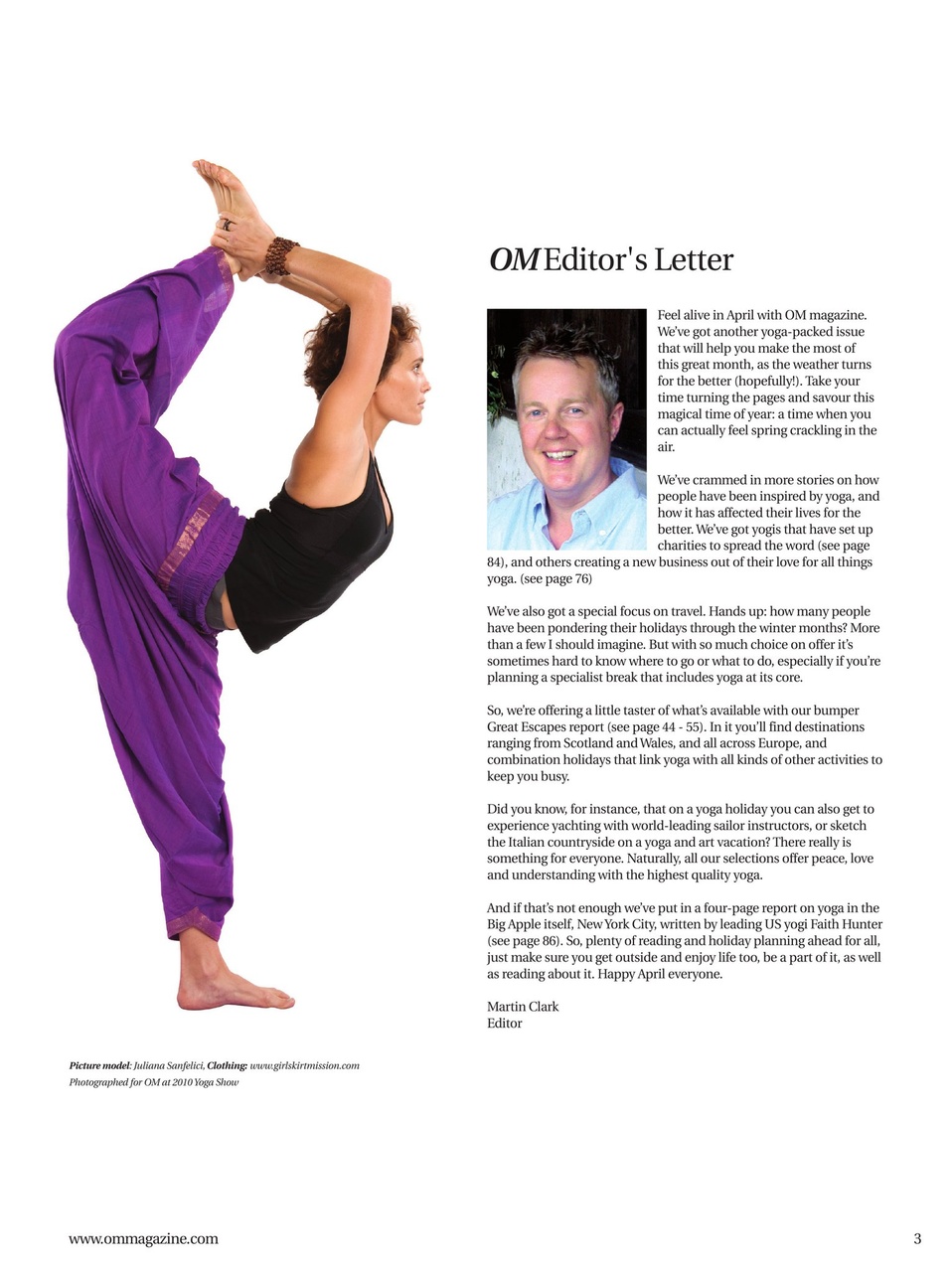 OM Yoga Magazine Preview Pages
