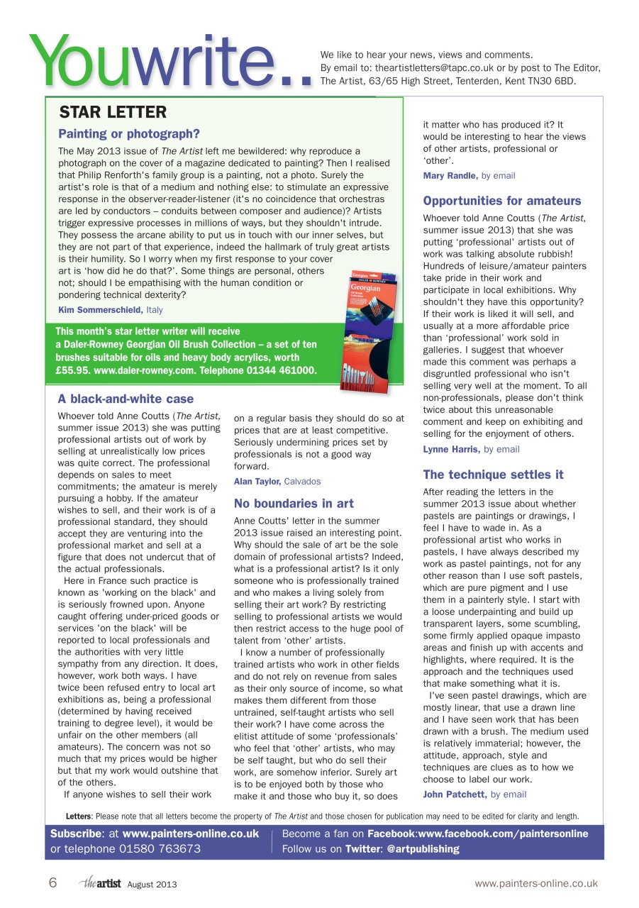 The Artist Preview Pages