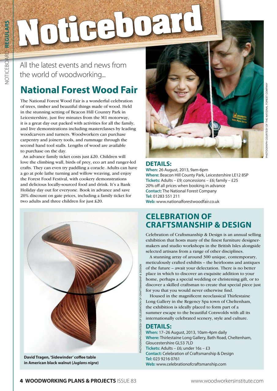 Woodworking Crafts Magazine Preview Pages