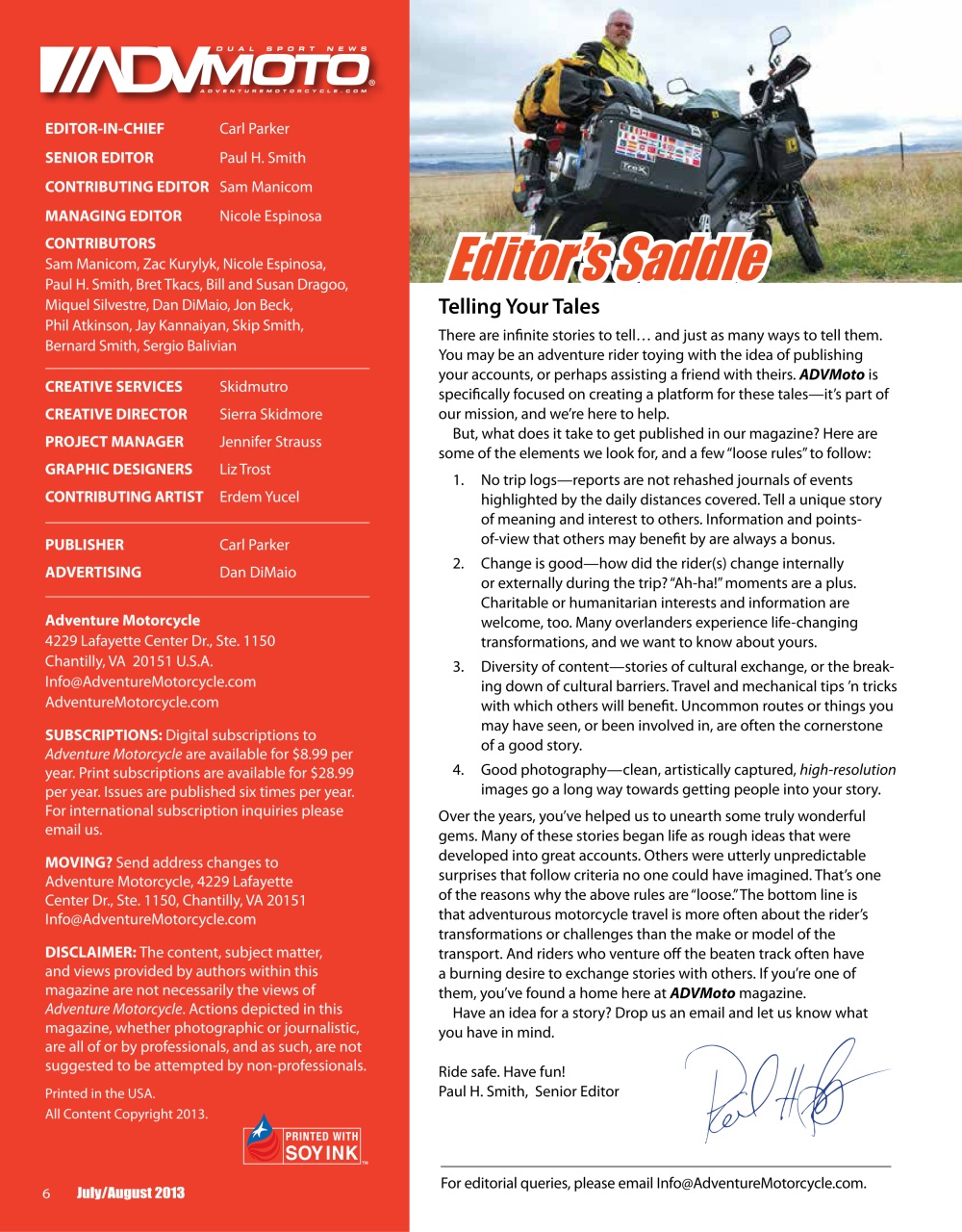 Adventure Motorcycle Preview Pages