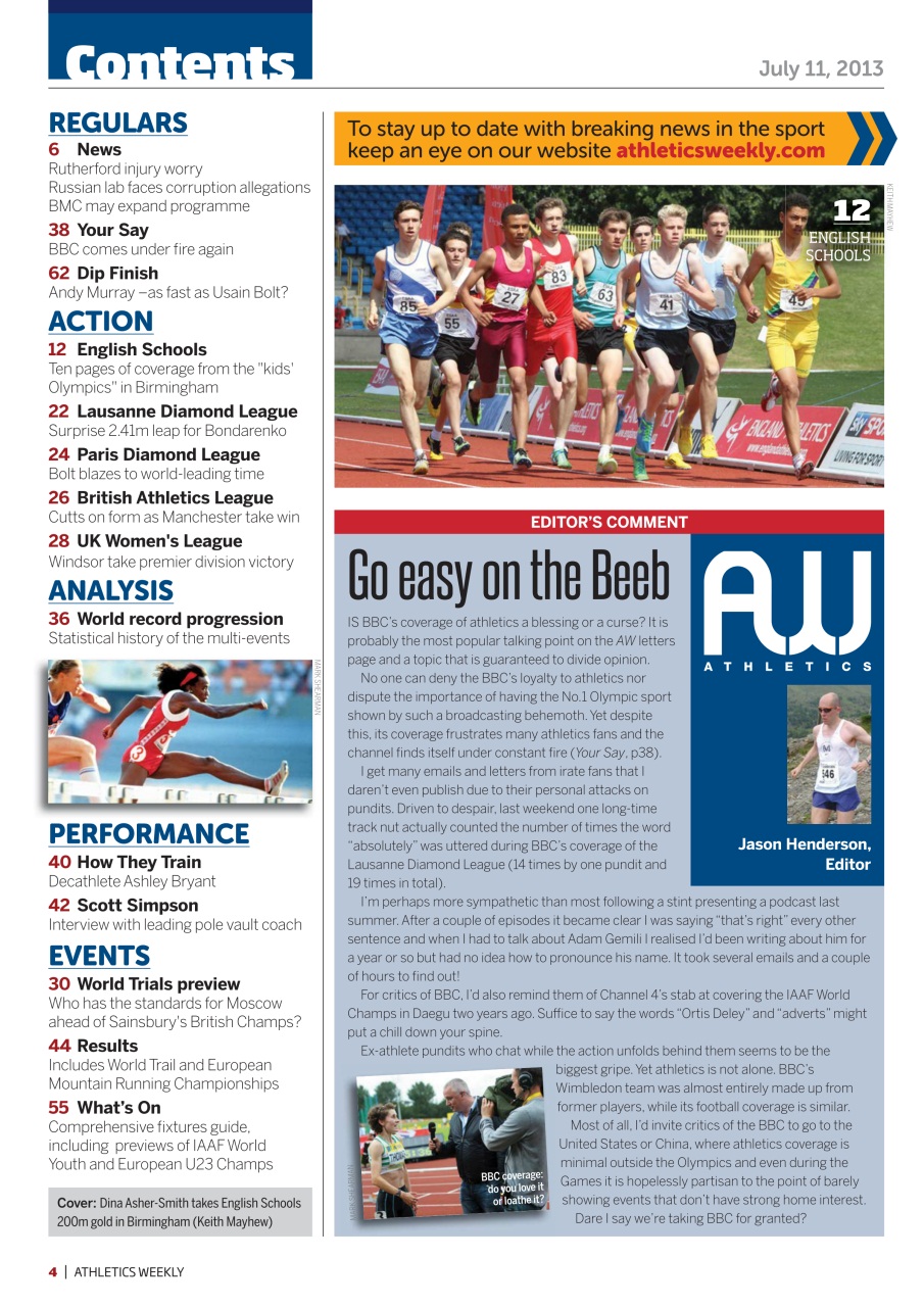 AW – Athletics Weekly Magazine Preview Pages