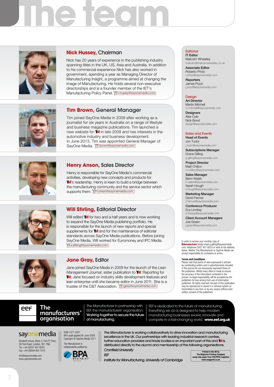 The Manufacturer Preview Pages