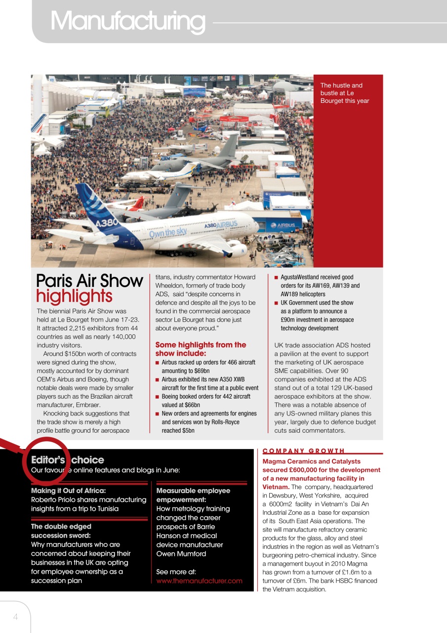 The Manufacturer Preview Pages