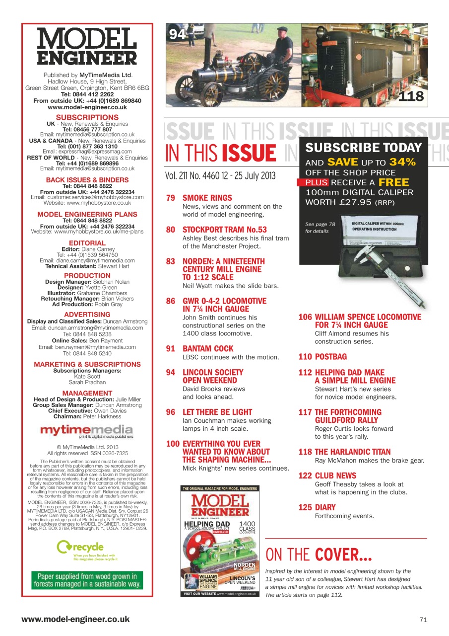 Model Engineer Preview Pages