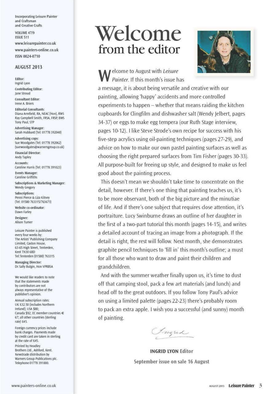 Leisure Painter & The Artist Preview Pages