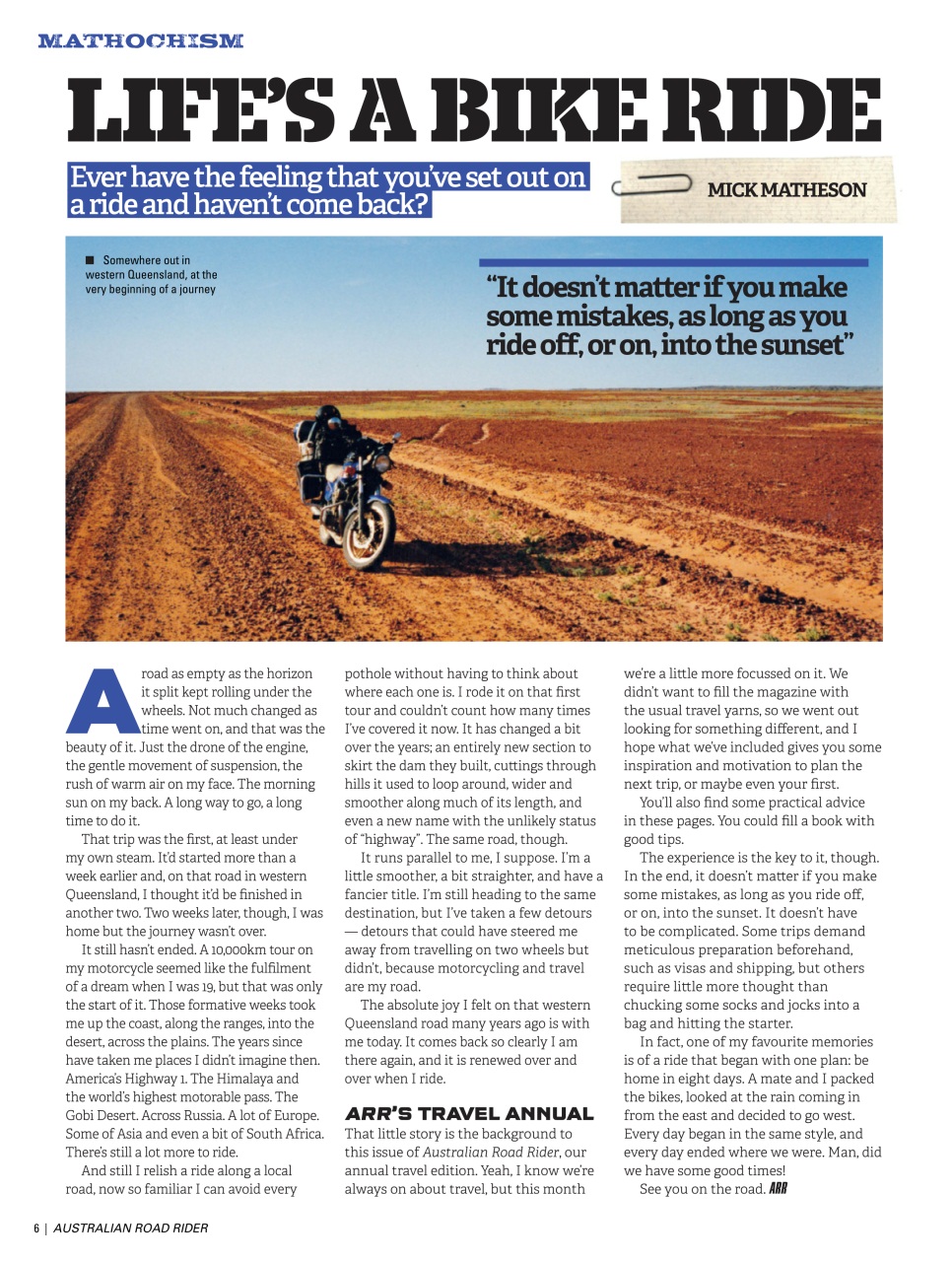 Australian Road Rider Preview Pages