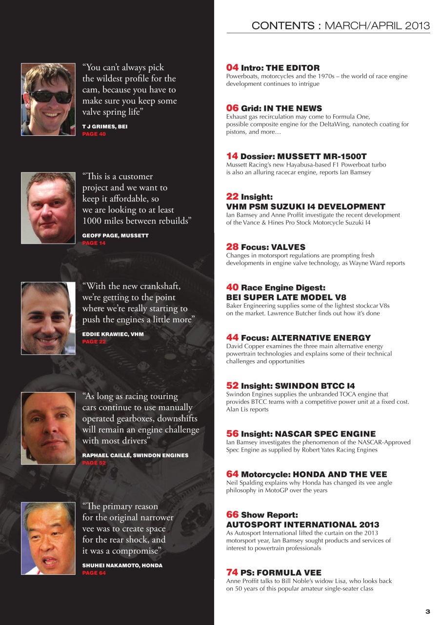 Race Engine Technology Preview Pages